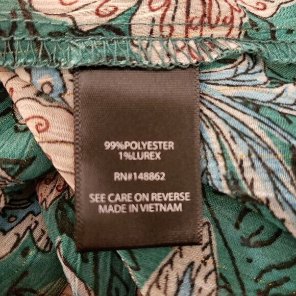 Torrid Floral Chiffon Lurex Top Sz 1X - Picture 10 of 11